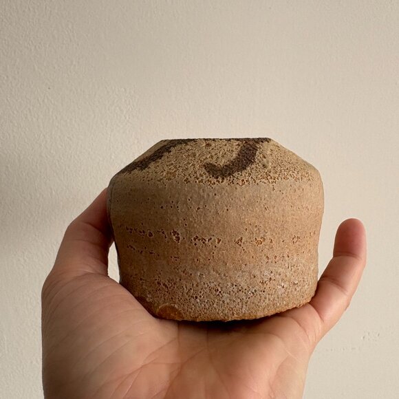 Vintage Brown Signed Studio Pottery Mini Vase - Picture 5 of 6